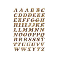 Buchstaben 8 mm A-Z gold, glitzernd Prismaticfolie