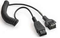 Headset adapter cable with a coiled section use with the WT4090 and headsets made by VXI, Voxwar Audiokabels