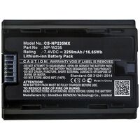 Battery 16.65Wh Li-ion 7.4V 2250mAh Black for Camera 16.65Wh Li-ion 7.4V 2250mAh Black for Fujifilm Camera X-T4 Kamera- / Camcorder-Batterien