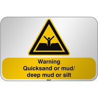 ISO Safety Sign Warning , Quicksand or mud/deep mud or ,