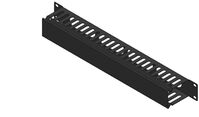 1U 19" SLIDING COVER CABLE , MANAGEMENT PANEL BLACK WITH ,