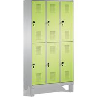 EVOLO cloakroom locker, double tier, with feet