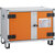 Armario de carga de seguridad para baterías BASIC, con pies, altura 620 mm, 230 V, naranja/gris.