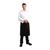 Whites Chefs Clothing Unisex Bistro Apron in Black Polycotton with Pocket