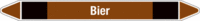Rohrmarkierer ohne Gefahrenpiktogramm - Bier, Braun/Schwarz, 3.7 x 35.5 cm