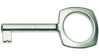 Möbelschlüssel EURO-Schliess. vern.matt Kopf=30/30mm L=39mm