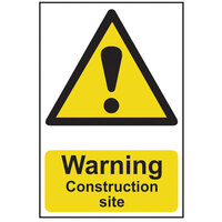 Scan 0958 Warning Construction Site - PVC 200 x 300mm