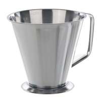 2000ml Measuring jugs with handle stainless steel conical shape with foot