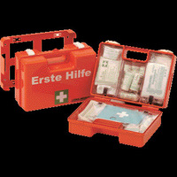LEINA-WERKE Erste-Hilfe-Koffer Quick, orange, mit Füllung DIN 13157