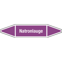Aufkleber Natronlauge, violett, Folie, 77 x 16 mm, L711