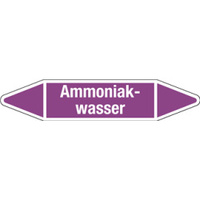 Aufkleber Ammoniakwasser, violett, Folie, selbstklebend, 126 x 26 x 0,1 mm, DIN 2403, L704