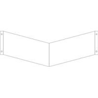 Blankoschild für Wandmontage, Nasenschild Kunststoff (1 mm), 400 x 200 x 1 mm