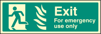 SPARTEX 32107G FIRE EXIT - FOR EMERGENCY USE HTM (300X100MM) PHOTOLUM