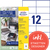 Etiketten, Home Office, Kleinpackung, A4 mit ultragrip, Adressaufkleber, 105 x 48 mm, 10 Bogen/120 Etiketten, weiß