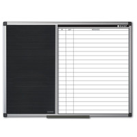 Bi-Office In & Out Combination Board, Planner and Letterboard, 90x60 cm Frontal View
