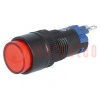 Switch: push-button; Pos: 2; SPDT; 0.5A/250VAC; 1A/24VDC; ON-(ON)