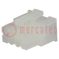 Plug; wire-wire/PCB; female; Mini-Fit Jr; 4.2mm; PIN: 8; for cable