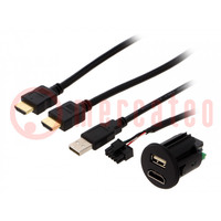 Alimentatore USB; HDMI presa; Tens.alim: 12VDC; 5V/1A; 2m