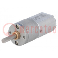 Motor: DC; with gearbox; POLOLU 20D; 6VDC; 3.2A; Shaft: D spring