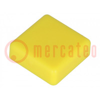 Nyomógomb; négyzetes; sárga; 12x12mm; TACTS-24N-F,TACTS-24R-F