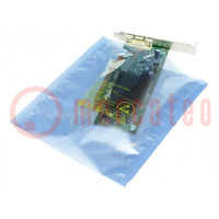 Protection bag; ESD; L: 152mm; W: 102mm; Thk: 75um; 100pcs; <100GΩ