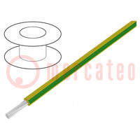 Wire; HookUp Wire; stranded; Cu; 22AWG; PVC; yellow-green; 300V