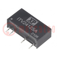 Converter: DC/DC; 1W; Uin: 24V; Uout: 12VDC; Iout: 83.3mA; SIP; 50kHz