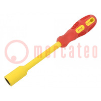 Screwdriver; insulated; 6-angles socket; HEX 13mm