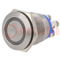 Switch: vandal resistant; Pos: 2; SPST-NO; 0.05A/3.5VDC; IP66; blue