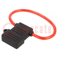 Fuse holder; 29.7mm; 80A; Leads: cables; 80V