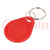 RFID sleutelhanger; plastic; rood; 125kHz; 8BROM