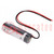Battery: lithium; 3.6V; AA; 2700mAh; non-rechargeable; leads 150mm