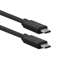 ROLINE USB 3.2 Gen 2x2 Kabel, PD 20V5A, Emark, C-C, M/M, 20Gbps, zwart, 1 m