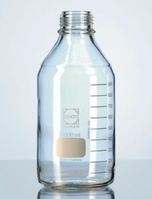 Laboratory bottle 750 ml, clear glassGL45, with division,