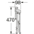 Skizze zu Scaletta pieghevole da incasso Step-Fix, altezza piano 380 mm, antracite