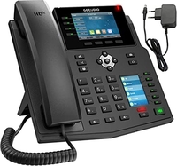 GEQUDIO TELEFONO IP GX5 + SET CON ALIMENTATORE - SIP VOIP - 2X SCHERMO - SUPPORTO USB - HIGH-END VIVAVOCE