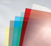 Deckblatt ColorClear, A4, PVC, 180 Micron, 100 Stück, rot