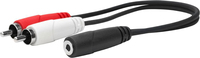 Vivolink PROMJFRCAM0.2 audio kabel 0,2 m 3.5mm 2 x RCA Zwart