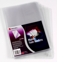Rexel Nyrex™ Twin Wallets A4 Size Clear (25)
