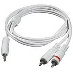C2G 2m 3.5mm Male to 2 RCA-Type Male Audio Y-Cable - iPod cavo audio 2 x RCA Bianco