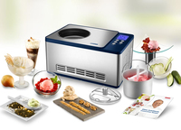 Unold 48818 máquina para helados Compresor de helados 1,5 L 150 W Azul, Acero inoxidable