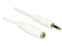 DeLOCK 3.5mm M-F, 2m kabel audio Biały