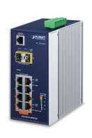 PLANET industrial 4-Port 10/100/1000T Switch +4-Port 10/100 802.3at PoE + 2 100/1000 SFP Slots, PoE Budget 144 W, managed