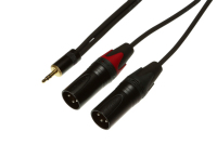 Contrik 2 x XLR/3.5mm TRS M/M 0.5m Audio-Kabel 0,5 m 2 x XLR (3-pin) Schwarz, Rot