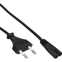 InLine 4043718115013 power cable Black 10 m Power plug type C C8 coupler