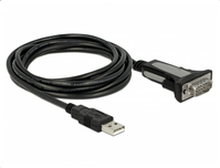 DeLOCK 65962 cable de serie Negro 3 m USB tipo A DB-9