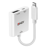 Lindy 43289 USB grafische adapter 3840 x 2160 Pixels Wit