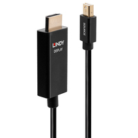 Lindy 40920 cavo e adattatore video 0,5 m Mini DisplayPort HDMI Nero