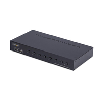 StarTech.com 8-Port DisplayPort KVM Switch met 1U Rackmontage Kit, 4K 60Hz DP 1.2, Drukknop & Hotkey Schakelaar, 4-Port USB Hub, OS Onafhankelijk, TAA Compliant