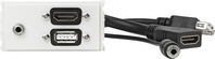 Vivolink WI221294 socket-outlet HDMI + USB A + 3.5mm White